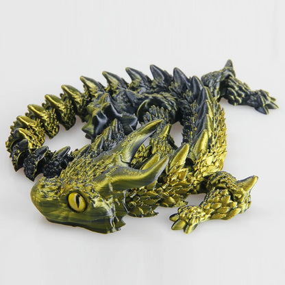 3D Printed Magic Dragon Movable Joint Fidget Toy Rotatable Articulated Office Desktop Ornament Adults Kid Toy Crafts Gift