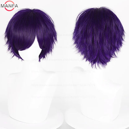 Short Cosplay Wig – 30cm Straight Heat Resistant Synthetic Hair