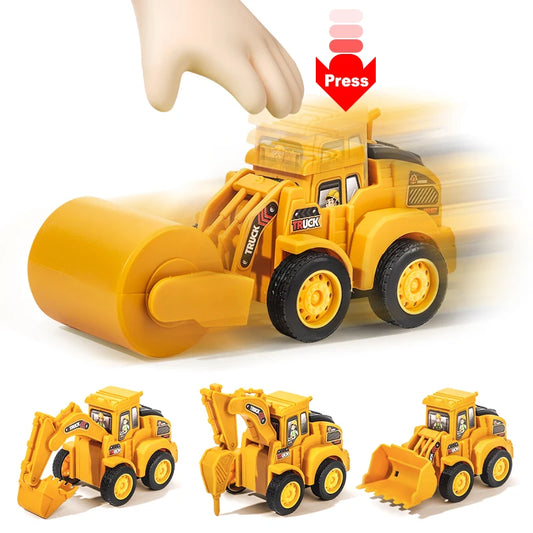 Construction Vehicle Toy – Excavator & Bulldozer Model Car