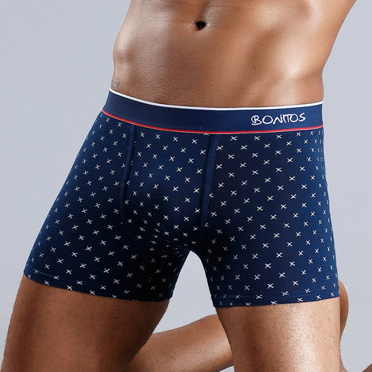 Men's Cotton Boxer Shorts Stretch Underwear Printed Design