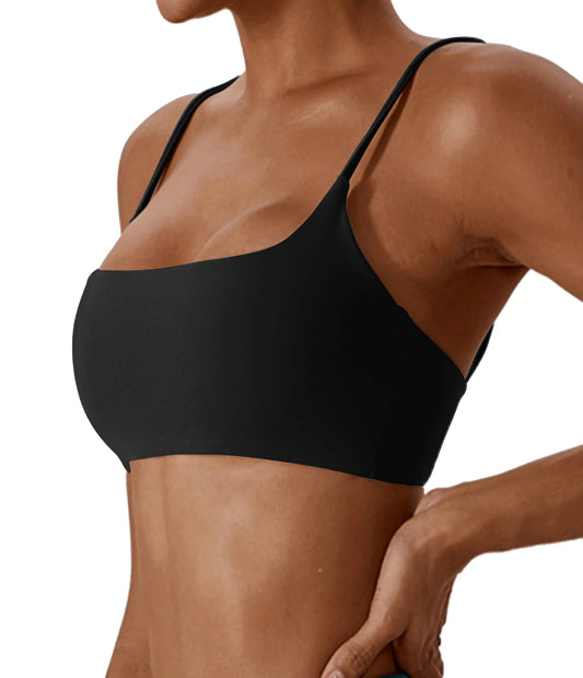 Women's Sports Bra Removable Pads Breathable Yoga Workout Top