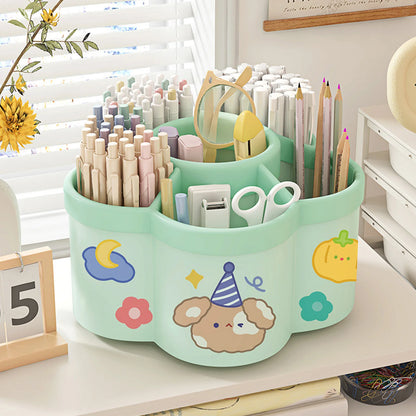 Rotating Pen Holder – Large Capacity Desk Organizer for Office & Study