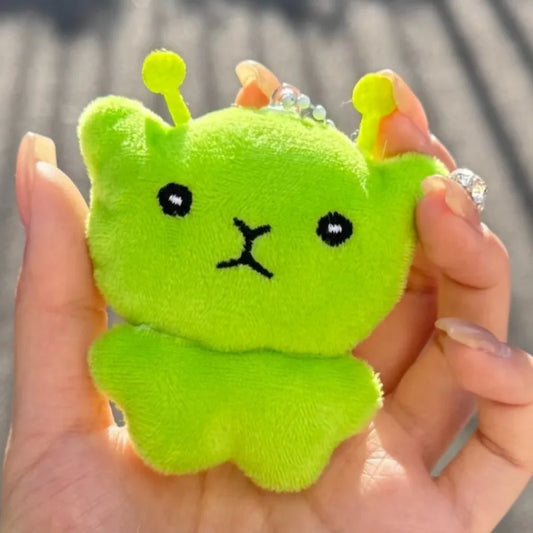 Cat Plush Keychain Soft Alien Cat Backpack Charm Pendant