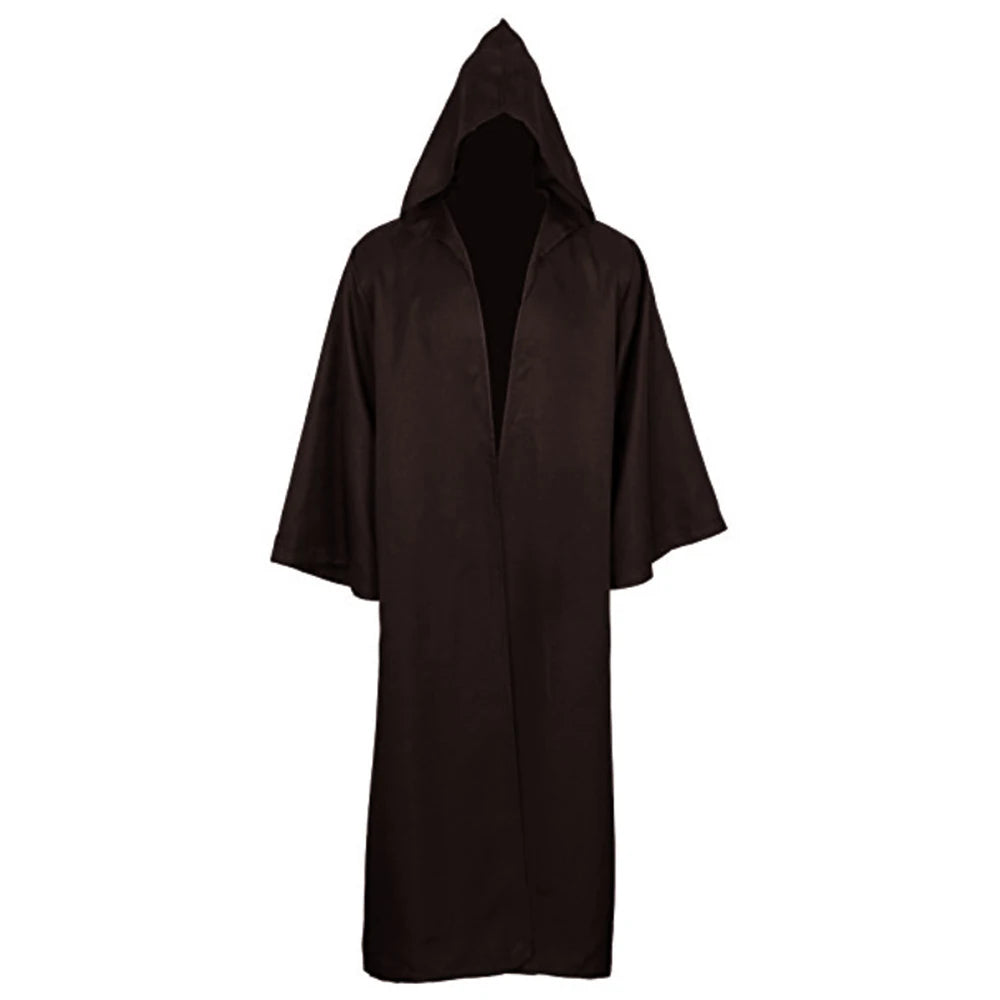 Halloween Witch Cloak Hooded Black Cape for Cosplay & Parties