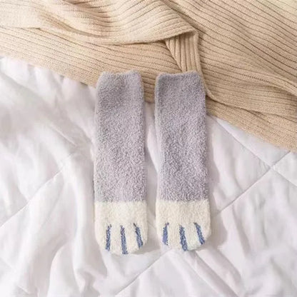 Women's Winter Socks Coral Velvet Warm Fuzzy Floor Socks 2-Pair
