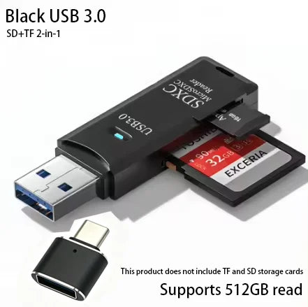 USB 3.0 Card Reader for SD and Micro SD TF Memory Cards