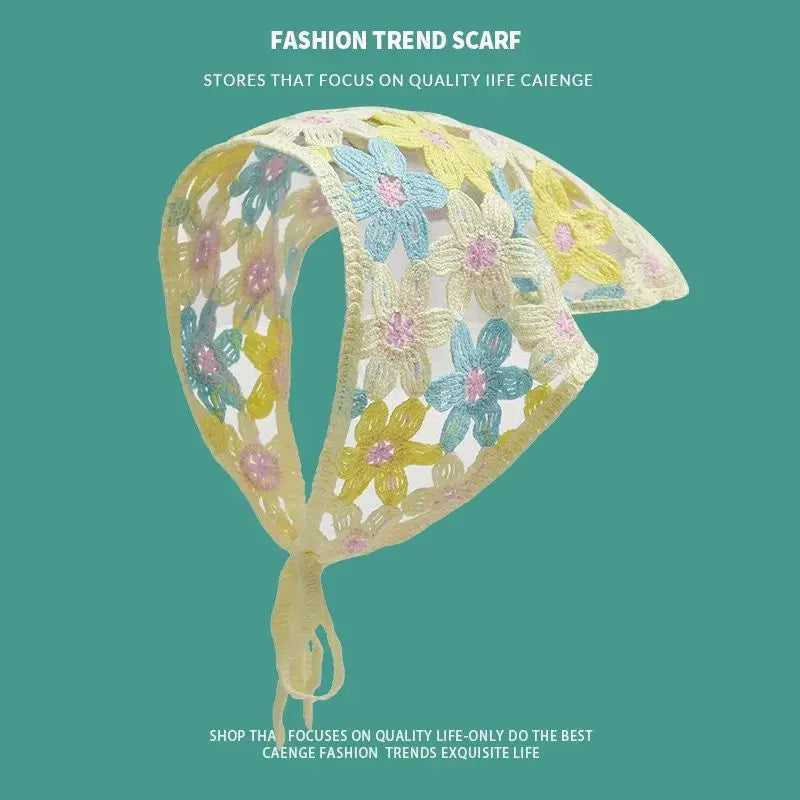 Women's Headscarf, Knitted Triangular Summer Head Wrap