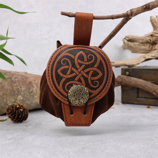 Women’s Belt Pouch Vintage Faux Leather Waist Bag for Cosplay
