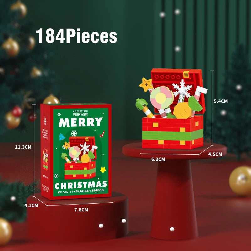 Christmas Building Blocks Set, Micro DIY Holiday Decoration Toy