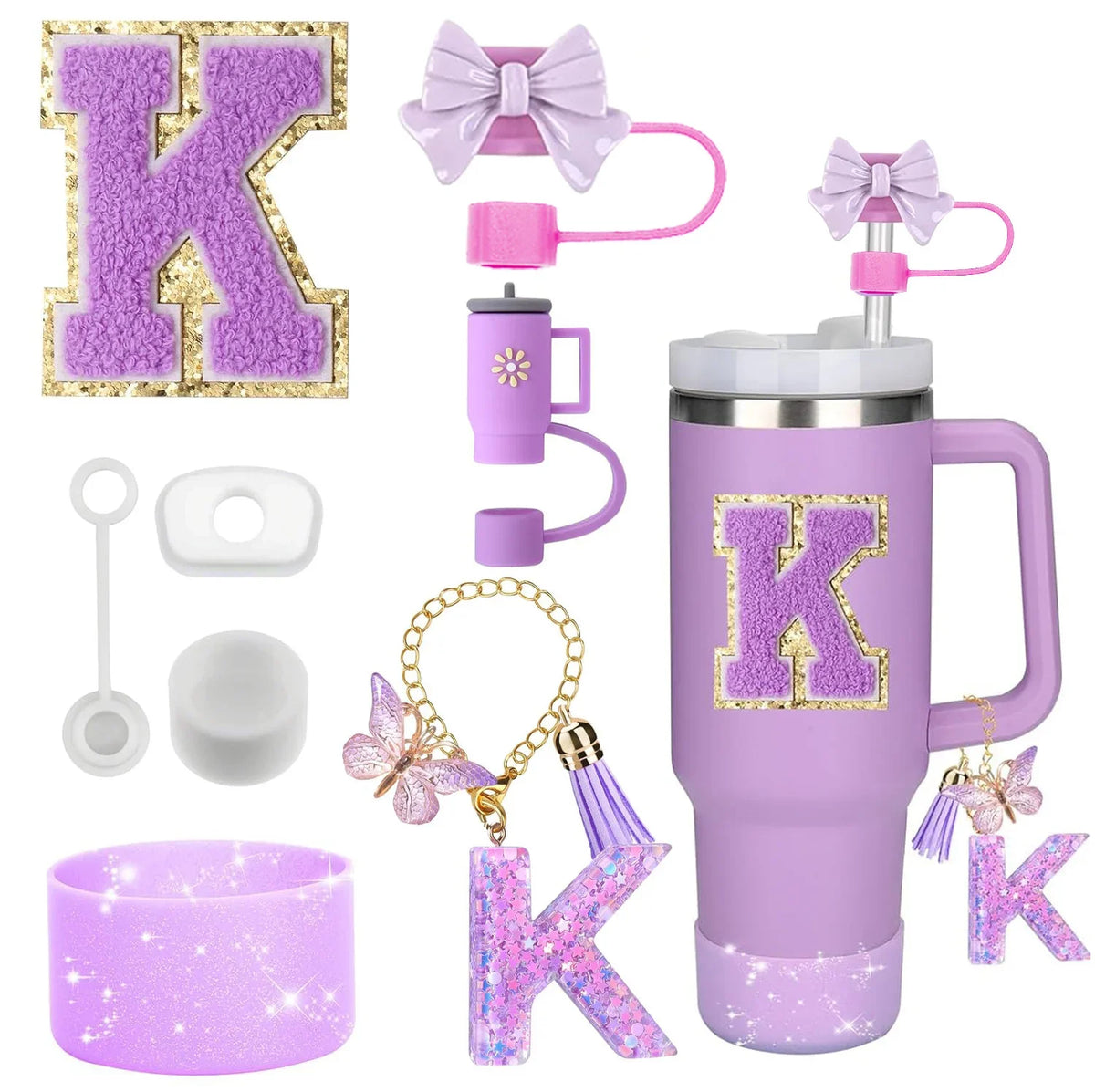 Tumbler Accessories Set – 8PCS Silicone Straw & Cup Covers