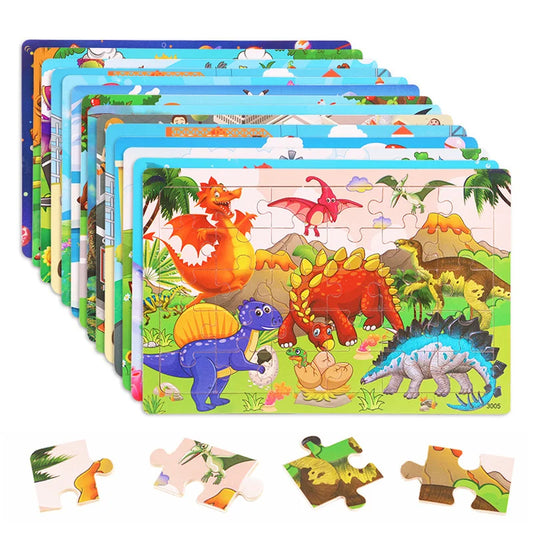 Wooden Animal Puzzle 3D Jigsaw Learning Game for Kids