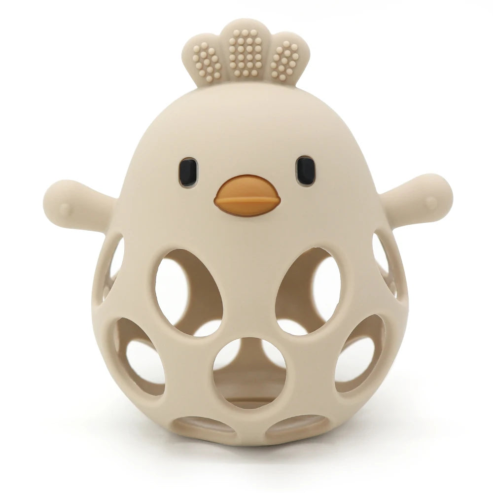 Baby Silicone Teether Chick Shape Chewing Toy for Infants