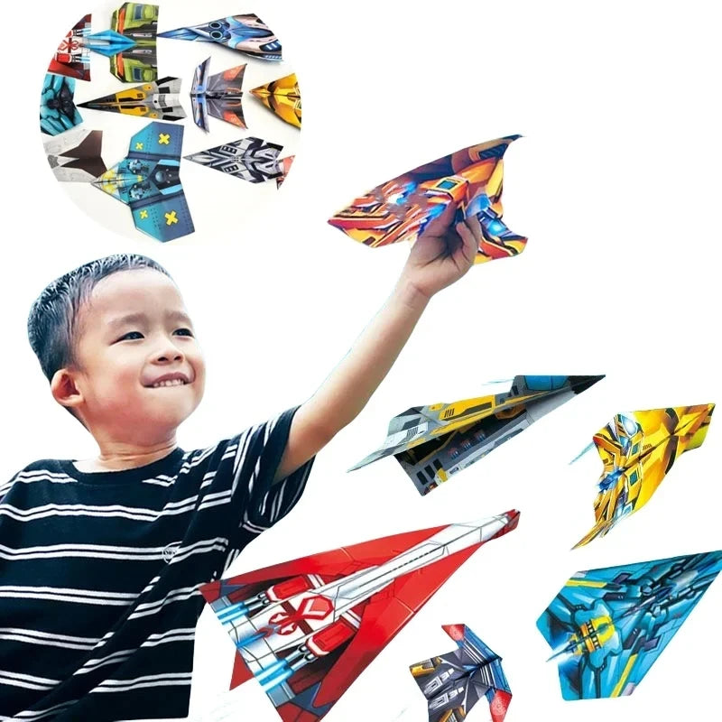Paper Airplane Craft Kit DIY Origami Folding Activity for Kids