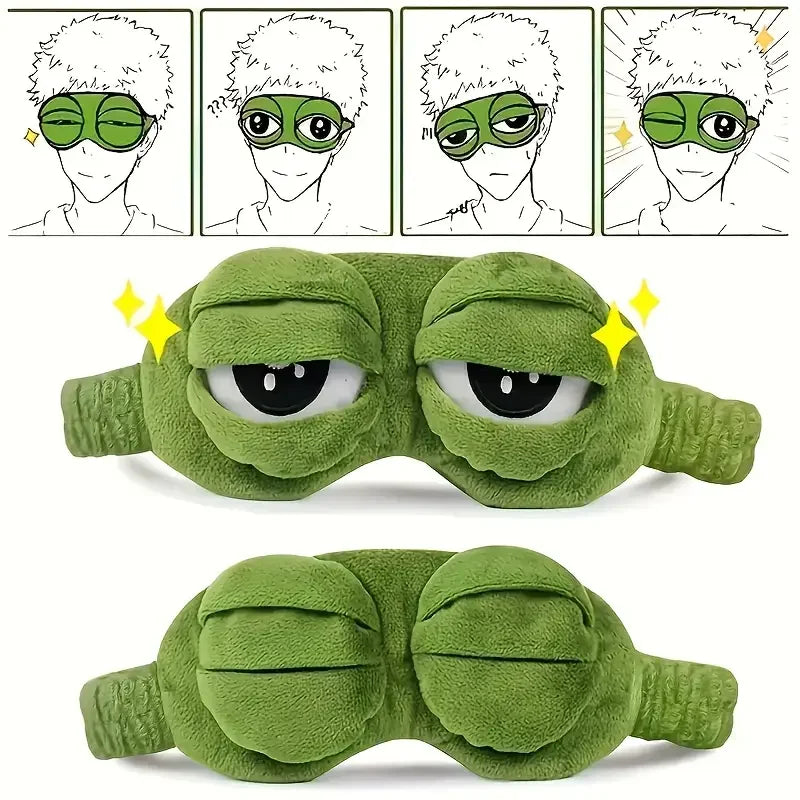 3D Sleep Mask Soft Plush Light Blocking Adjustable Eye Cover