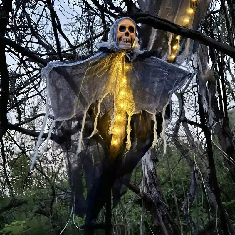 Halloween Skull Decoration Glowing Skeleton Ghost Hanging Prop