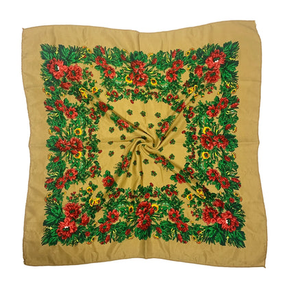 Women's Square Scarf, 70×70cm Printed Head Scarf and Bandana