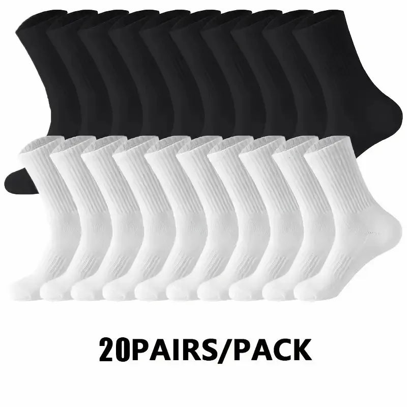 Men's Crew Socks Breathable Sports Socks 5-Pair