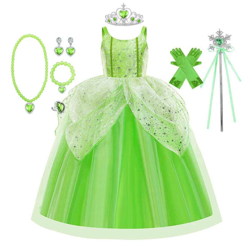 Girls Fairy Costume Dress with Wings for Halloween & Parties