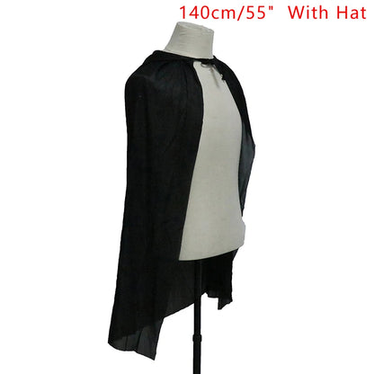 Vampire Costume Cloak Reversible Red Black Halloween Cape