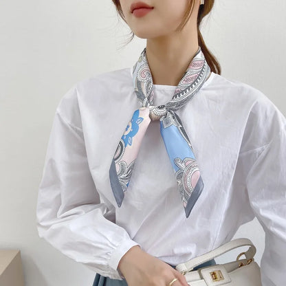 Women’s Silk Square Scarf Printed Headscarf Neckerchief