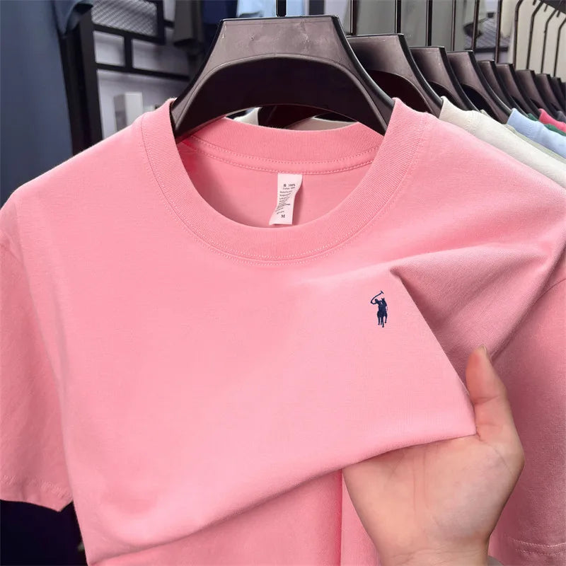 Men's Cotton T-Shirts 100% Cotton Short Sleeve Casual O-Neck