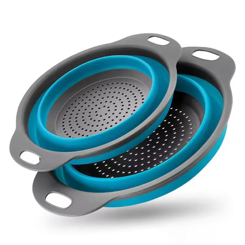 Collapsible Colander Foldable Kitchen Strainer & Drain Basket