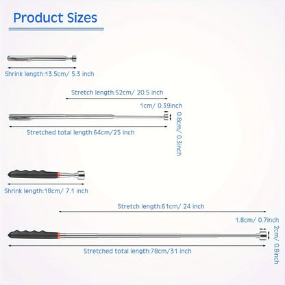 Telescoping Magnetic Pickup Tool for Hard-to-Reach Areas