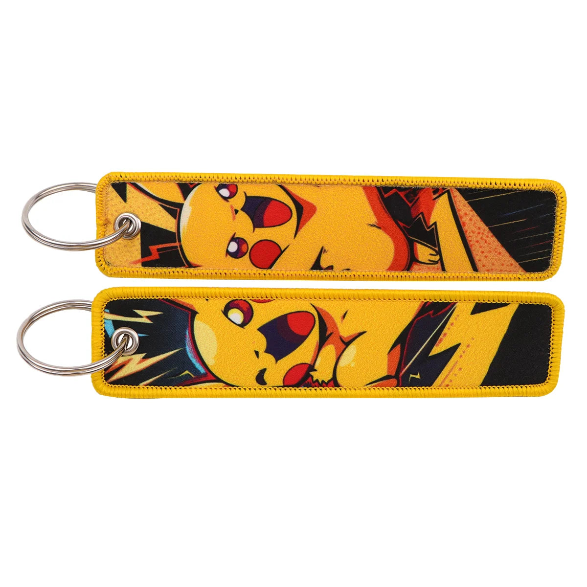 Embroidered Keychain Double-Sided Key Fob for Car & Motorcycle