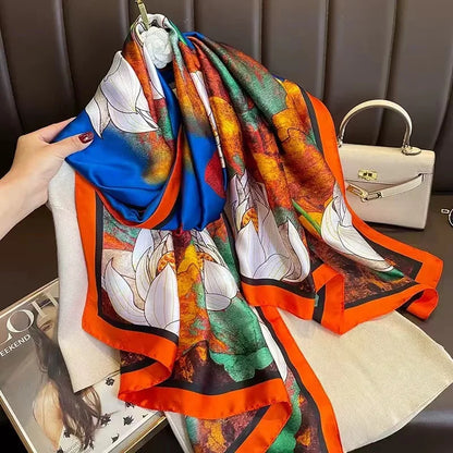 Women's Long Scarf – Smooth Polyester Shawl for All Seasons
