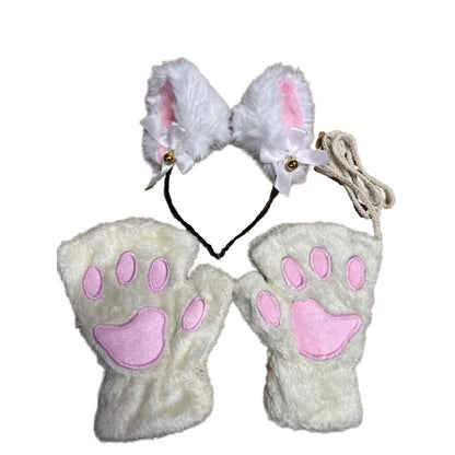 Fingerless Gloves Knit Winter Open Finger Gloves for Adults
