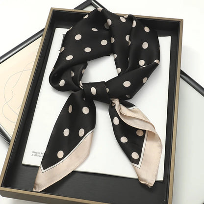 Women’s Square Scarf 70x70cm – Silk Feel Printed Hair Wrap