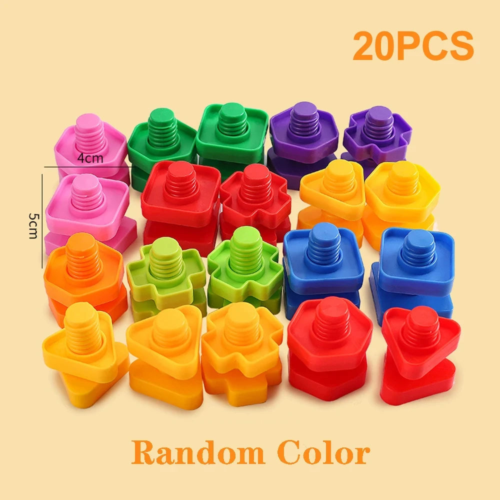 Nuts and Bolts Building Toy – Creative Construction Blocks for Kids