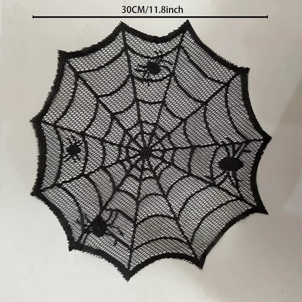 Halloween Tablecloth 30cm Black Spider Table Runner Decoration