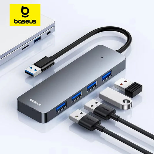 USB 3.0 Hub 4 Port, High-Speed USB Hub for Laptop & PC