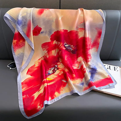 Women's Long Scarf – Smooth Polyester Shawl for All Seasons