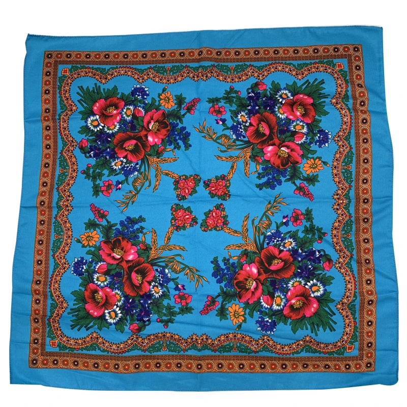 Women's Square Scarf, 70×70cm Printed Head Scarf and Bandana