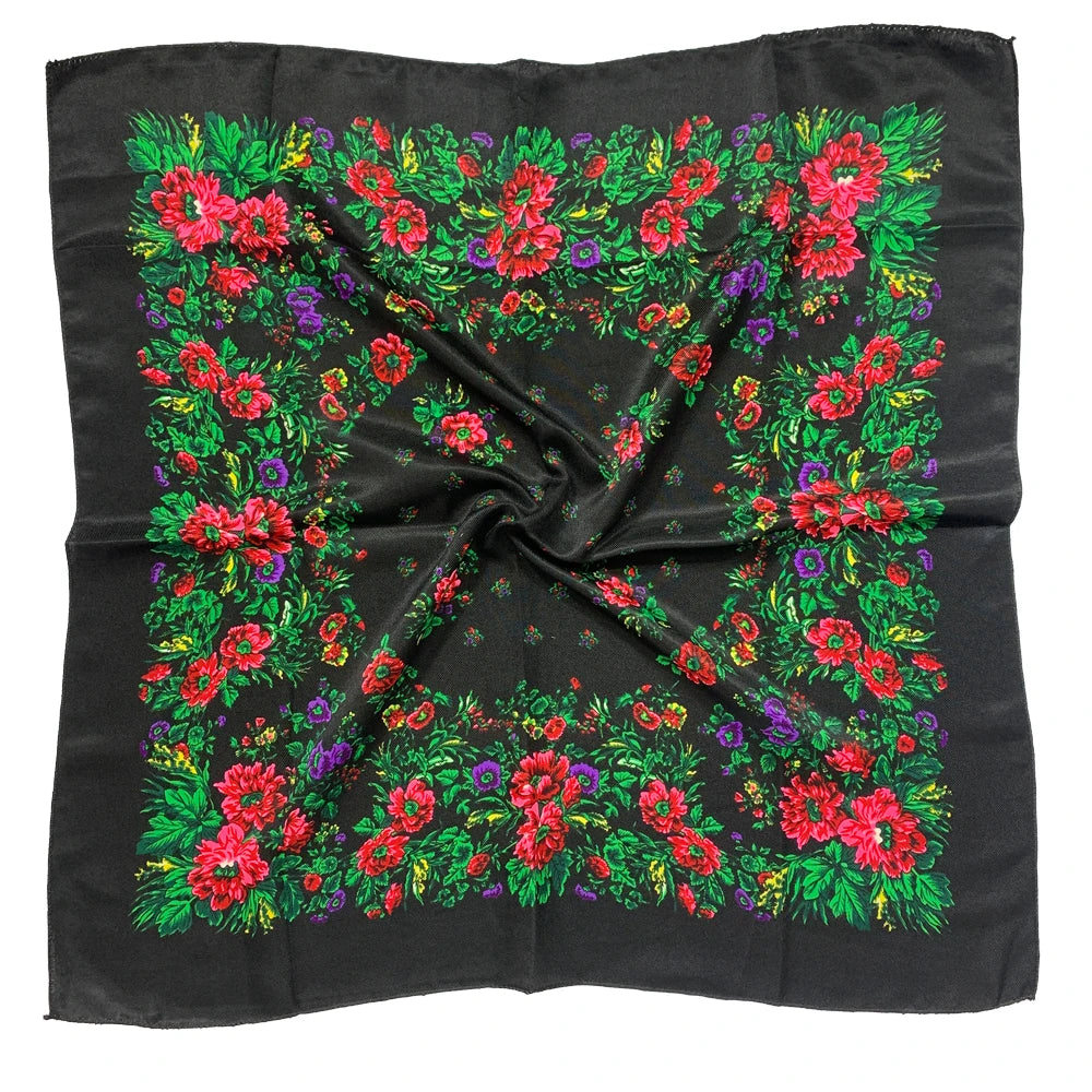 Women's Square Scarf, 70×70cm Printed Head Scarf and Bandana