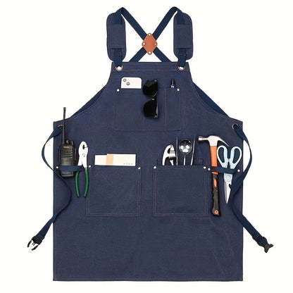 Waterproof Kitchen Apron Thick Cotton Canvas for Cooking & Gardening