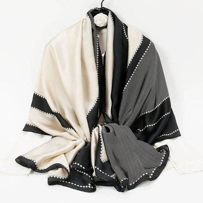 Women's Long Scarf – Smooth Polyester Shawl for All Seasons