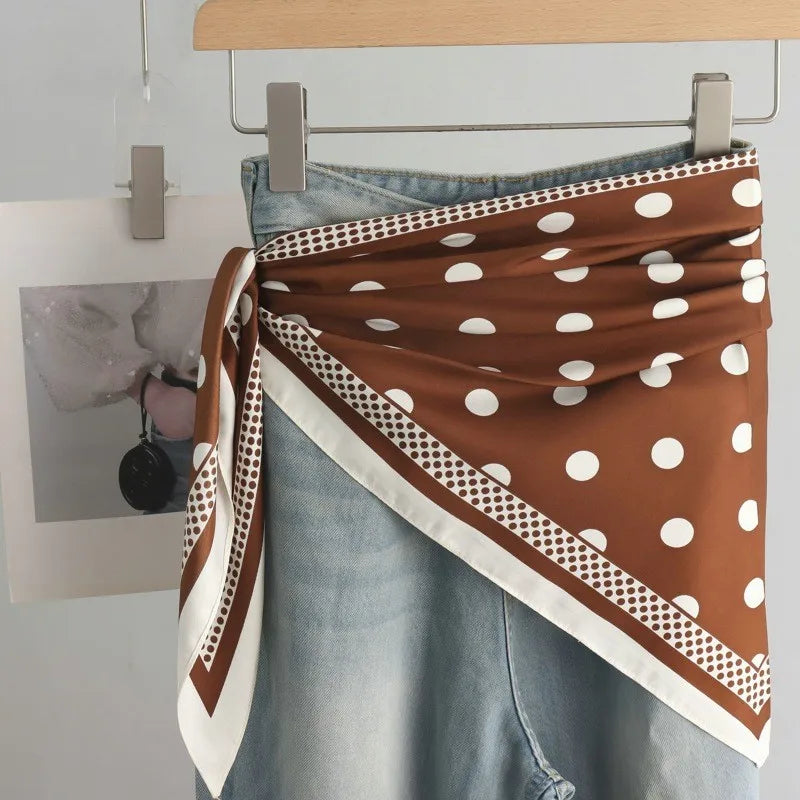 Women’s Scarf Triangular Tie Dye Head Scarf for Spring