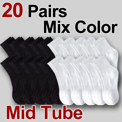 Men's Crew Socks Breathable Sports Socks 5-Pair