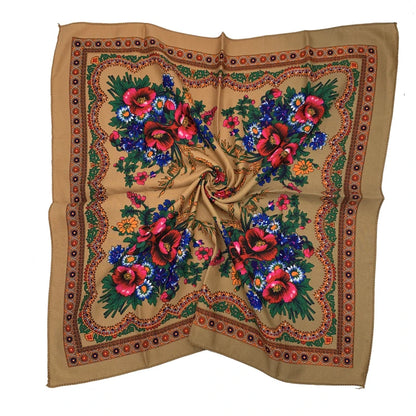 Women's Square Scarf, 70×70cm Printed Head Scarf and Bandana