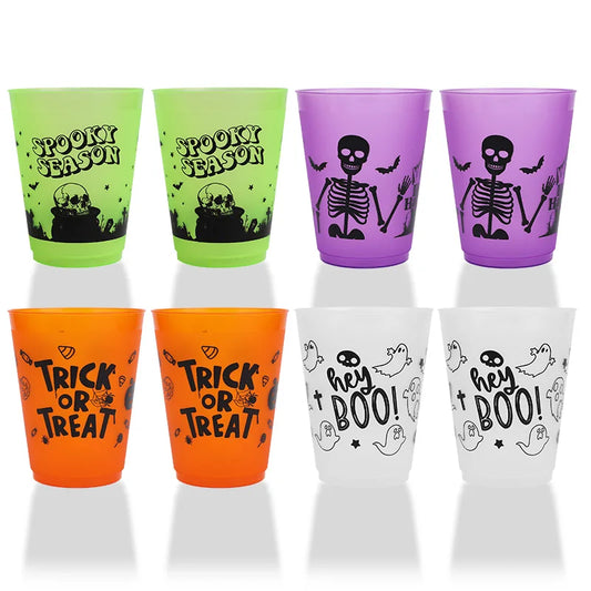 Halloween Drinking Cups, Skull Plastic Party Cups for Halloween
