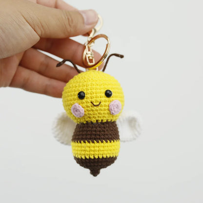 Sheep Keychain Cute Crochet Animal Keyring for Bags and Keys