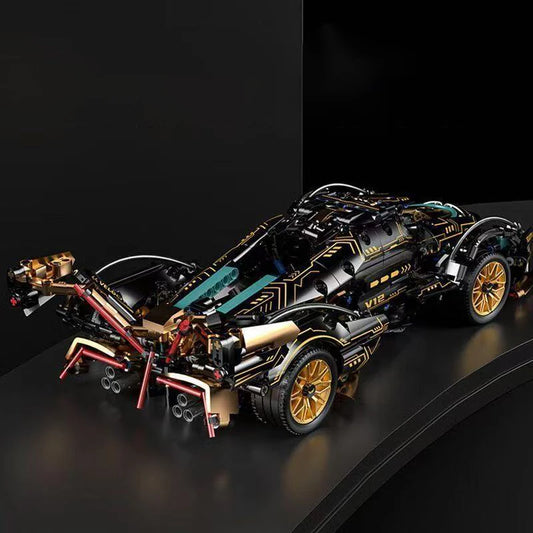 Sports Car Building Block Set, 1690-Piece Micro Model