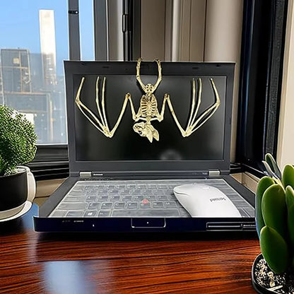Halloween Bat Skeleton, Creepy Plastic Skeleton Decoration