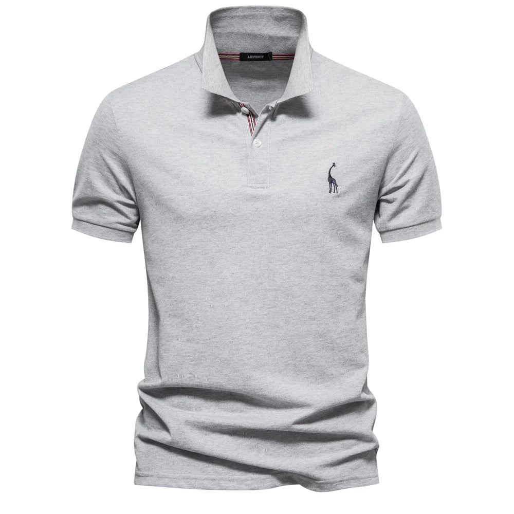 Men's Polo Shirts Cotton Short Sleeve Casual Polo Shirt