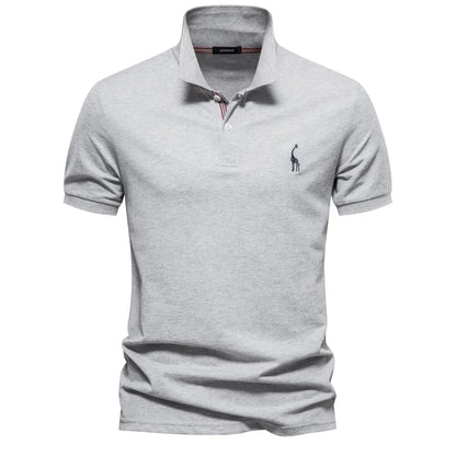 Men's Polo Shirts Cotton Short Sleeve Casual Polo Shirt