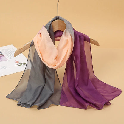 Chiffon Scarf for Women, 50×160cm Lightweight Summer Shawl