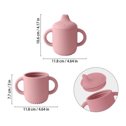 Silicone Baby Cup with Handles for Learning to Drink